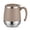 Khaki, variant on Stainless Steel Coffee Mug 16.91 Oz Double-Layer Insulated with Lid Non-Slip Shatterproof Design with Handle for Home Camping Holiday Gift, Red