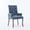 Blue with Arms, variant on Upholstered Chenille Fabric Dining Chairs with Arms Set of 2, Tufted High Back Dining Room Chairs with Curved Rubberwood Legs, Kitchen Chairs, Beige