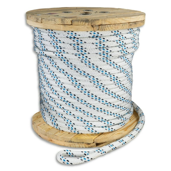 Premium Polyester Double Braid Cable Pulling Rope | Made in USA | Highest Strength | 7/8 inch x 300 feet