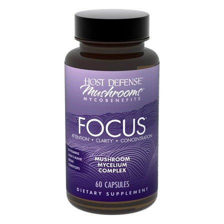 Host Defense MycoBenefits Focus Capsules - 60 Capsules (30 Servings)