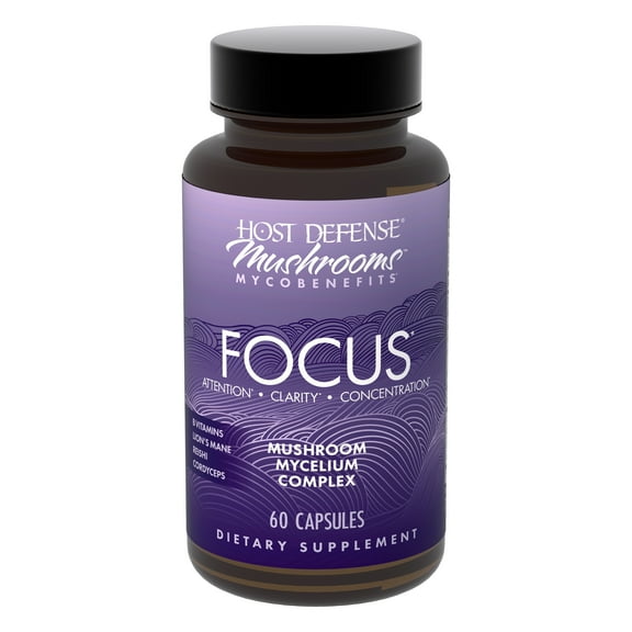 Host Defense MycoBenefits Focus Capsules - 60 Capsules (30 Servings)