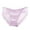 Purple, variant on Satin Women's Mesh Transparent Lace Mid-Low Waist Traceless Cotton Panties - Flower Embroidery, M/L Sizes