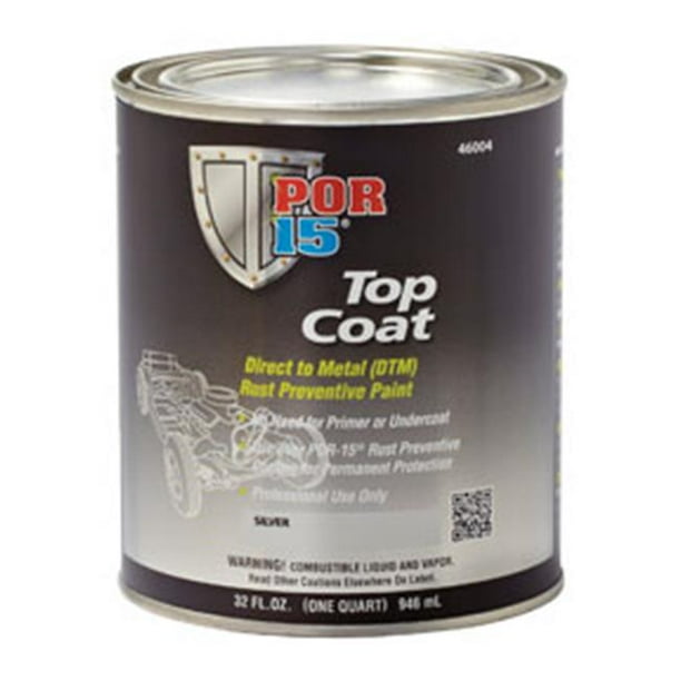 Absolute Coatings (POR15) POR45804 Top Coat 1 qt Gloss Black Paint Paint