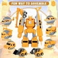 thumbnail image 3 of Robot de coche de ingeniería de transformación magnética de juguete con caja de almacenamiento, 3 of 6
