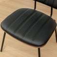 thumbnail image 2 of FOWEOAIU Modern Dining Chairs, Leather Upholstered Side Chairs for Kitchen Dining, Black (Set of 2), 2 of 12