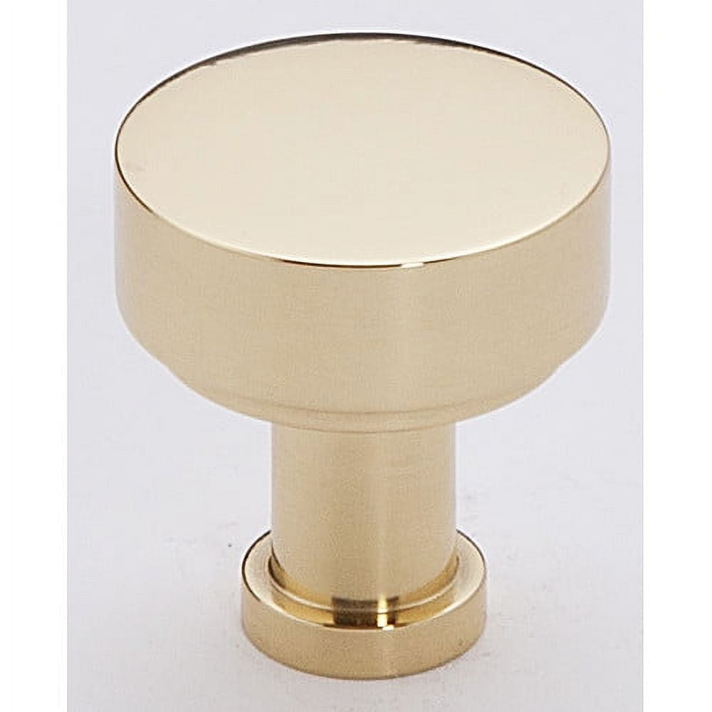 Alno A716-18-PB/NL Moderne 1-1/8" Round Modern Disc Mushroom Solid Brass Cabinet Knob /