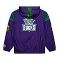 thumbnail image 3 of Unisex Mitchell & Ness  Purple Milwaukee Bucks Hardwood Classics Team OG 3.0 Anorak Half-Zip Windbreaker Jacket, 3 of 7