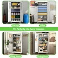 thumbnail image 4 of Aobabo Metal Storage Cabinet with Wheels & Pegboards,Office Storage Cabinet with Lock & Shelves,71H''*32''W*16''D Steel Garage Cabinet for Office Home,White Required-Assembly, 4 of 10
