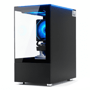 WIWB Gaming Desktop PC, R5-4500 RX 6500 XT 16GB DDR4 RAM, 512GB SSD Black