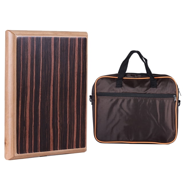 ammoon Compacto Caja de Viaje Drum Cajon Tambor de Mano Plano Instrumento de Percusión con Cuerdas Abanopi Tambor Cajón