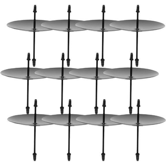 GAXIRE Iron Candle Holder Bracket for Candles, 12-Pack Candle Fixers for Home Decor and New Year Celebrations