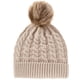 thumbnail image 5 of Gorro de lana monocromático para niños, gorro, bufanda, guantes, conjunto de tres piezas, gorro para niños (caqui), 5 of 5