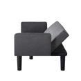thumbnail image 3 of Derzers Modern Faux Suede Convertible Futon Sofa Bed, Dark Gray, 3 of 6