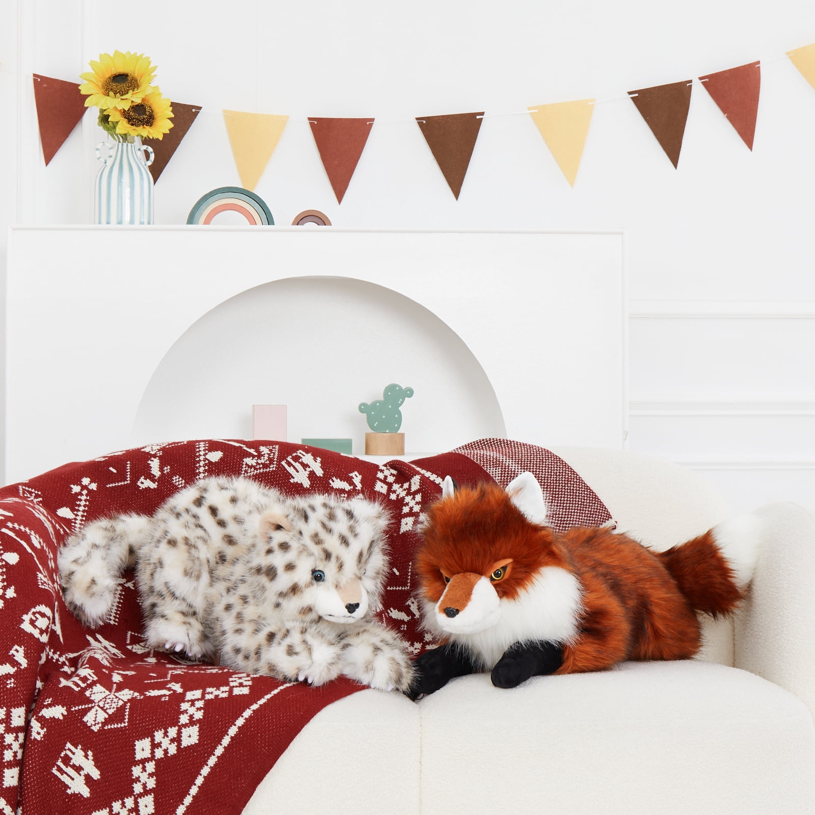 MaoGoLan 31'' Realistic Fox Stuffed Animal Large Stuffed Fox Pillow Plush Toy