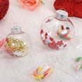 thumbnail image 5 of Uxcell 12Pcs 3.15 Inch Clear Plastic Ornaments Balls with 30cm Rope Acrylic Balls for Christmas Trees Gold, 5 of 6