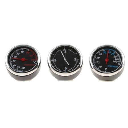 

3PCS/Set Digital Car Thermometer Hygrometer Quartz Clock Fit Autos Time
