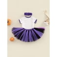 thumbnail image 3 of Inevnen 3pcs Newborn Baby Girls Princess Romper Outfit My 1st Halloween Tutu Skirt with Headwear, 3 of 8