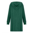 thumbnail image 5 of CFLVAEK Womens Long Sweaters Cardigans the Knee Plus Size Butt Down Cable Knit Cardigan Sweater with Pockets Fall Winter Warm Long Sleeve Sweater Coat Green XL, 5 of 6