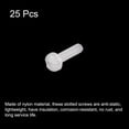 thumbnail image 3 of Unique Bargains Nylon Machine Screws, M2x8mm Slotted Pan Head Fasteners Bolts, White 25Pack, 3 of 4