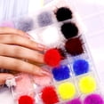 thumbnail image 2 of 6 Bolas de pompones esponjosas para decoración de uñas desmontables, accesorios para uñas extraíbles, pompones con dijes, 2 of 5