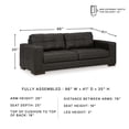 thumbnail image 3 of Ashley Furniture Luigi Thunder Sofa with Exposed feet and Faux Wood Finish, 3 of 9