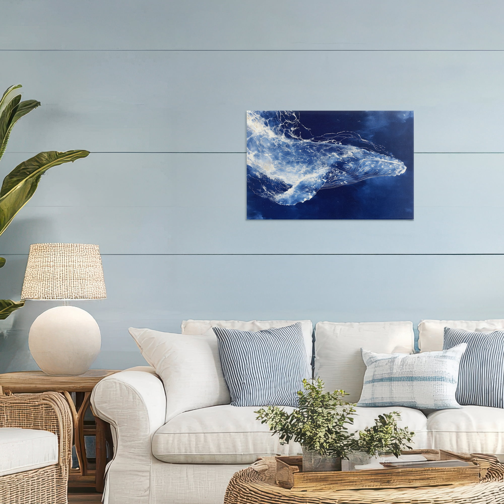 Stupell Industries Whale in Motion Canvas Wall Art, design by Chromatic Storm Studio