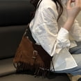 thumbnail image 4 of Luvior Women’s Vintage Motorcycle Fringe Buckle Crossbody Bag – Faux Leather Shoulder Purse with Adjustable Strap for Commuting and Casual Outings Bronze, 4 of 4