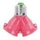 thumbnail image 2 of E27 A 2E27 Portalámparas Convertidor Enchufe Divisor Adaptador Base Bombilla () Rosa, 2 of 5