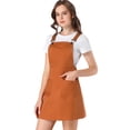 thumbnail image 1 of Falda de Tirantes de Vestido General Allegra K Rojo Ladrillo S, 1 of 6
