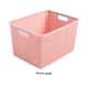 thumbnail image 5 of Cateissary Cesta de almacenamiento de plástico - Organizador de ahorro de espacio para dormitorio o cualquier habitación Organizador de Almacenamiento y organización del hogar rosa L, 5 of 6