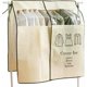 thumbnail image 1 of Housse Protège Housses de Vêtements 90 × 110cm Housse de Anti-Poussière Protection Portant Universelle Fundas para prendas (Beige), 1 of 5