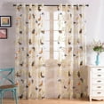 thumbnail image 4 of FNGZ Khaki Butterfly Fashion Sheer Kitchen Curtains, 2.36 x 7.09 in, 4 of 9