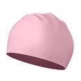 thumbnail image 1 of Gorro de natación de silicona con protección para los oídos, para piscina, deportes acuáticos, gorro de baño, de ducha unisex para cabello largo y Rosa, 1 of 8