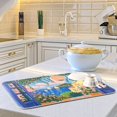 thumbnail image 6 of Yayeee Dish Drying Mat for Kitchen Counter 16"x18" Microfiber Absorbent Pad, Blue Window, 6 of 7