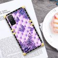 thumbnail image 6 of FKBRCL4U Compatible with Samsung Galaxy S20 FE Case, Purple Butterfly Flowers Leaf Luxury Golden Decoration for Girl Women Soft TPU Shockproof Protective Hard PC Back, 6 of 7