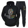 thumbnail image 2 of Conjunto de 2 piezas de sudaderas y pantalones con diseño de tendencia de inteligencia para hombre y mujer, sudaderas divertidas de estilo vintage con diseño de ciencia, chándales de manga larga a la, 2 of 5