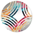 thumbnail image 2 of Designart "Digital Realm Rainbow Colors" Abstract Baptist Fan Round Wall Mirror - Oval Printed Decorative Mirror - Multiple Color Options, 2 of 5
