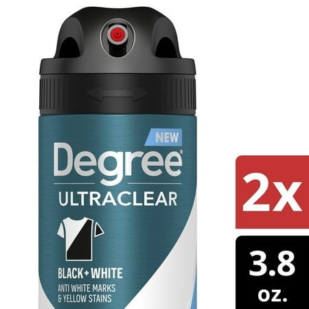 Degree UltraClear Antiperspirant Deodorant Dry Spray Black+White Fresh 3.8 Oz. 2 Count
