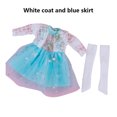 thumbnail image 4 of Bewildely 1 Juego de vestido de muñeca para niñas, portátil, desmontable, reutilizable, lavable, decorativo, lindo reemplazo, muñecas, Muñecas y casas de muñecas Blanco azul, 4 of 6
