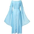 thumbnail image 5 of Costumes de Cosplay pour Femmes Halloween Gothique Rétro Robe Corset à Manches Longues, 5 of 5
