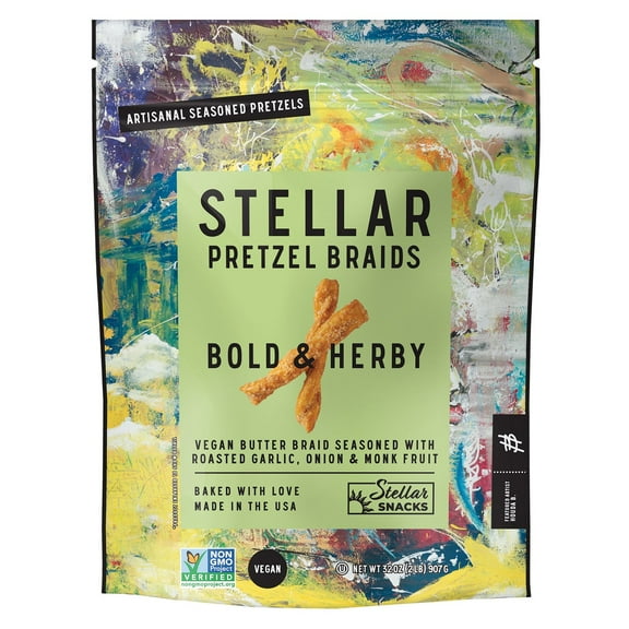 Stellar Artisanal Seasoned Pretzel Braids, Bold & Herby (32 Ounce)