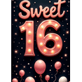 thumbnail image 3 of Yatrandify Marquee Lights Sweet 16 Birthday Milestone Banner Red Balloons Celebration for Birthday Party Indoor Decoration Photo Shoot, 3 of 7