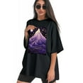 thumbnail image 3 of Plus Size Shirt for Women Black Tops for Women Short Sleeves Shirt for Women Mountain T Shirt Crewneck Shirt for Women XL, 3 of 5