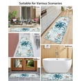 thumbnail image 4 of Turquoise Octopus Front Door Mat Nautical Retro Ocean Starfish Coral Welcome Doormat Indoor Outdoor Entrance Floor Mat Non-Slip Washable Runner Rug for Front Porch Decor 18x60 Inch, 4 of 6