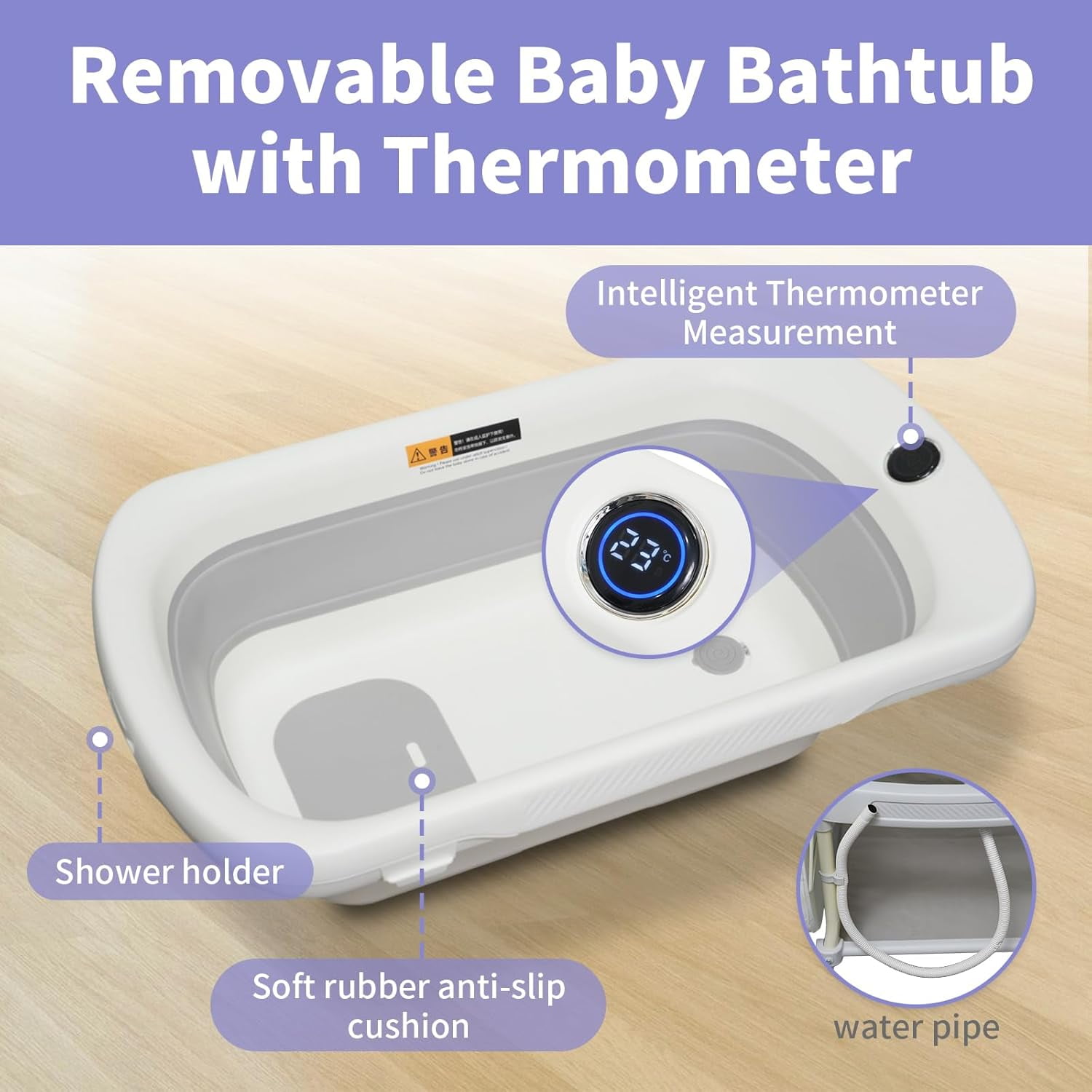 2 in 1 Baby Bathtub with Changing Table, Cuoote Diaper Changing Station Portable Waterproof Changing Table