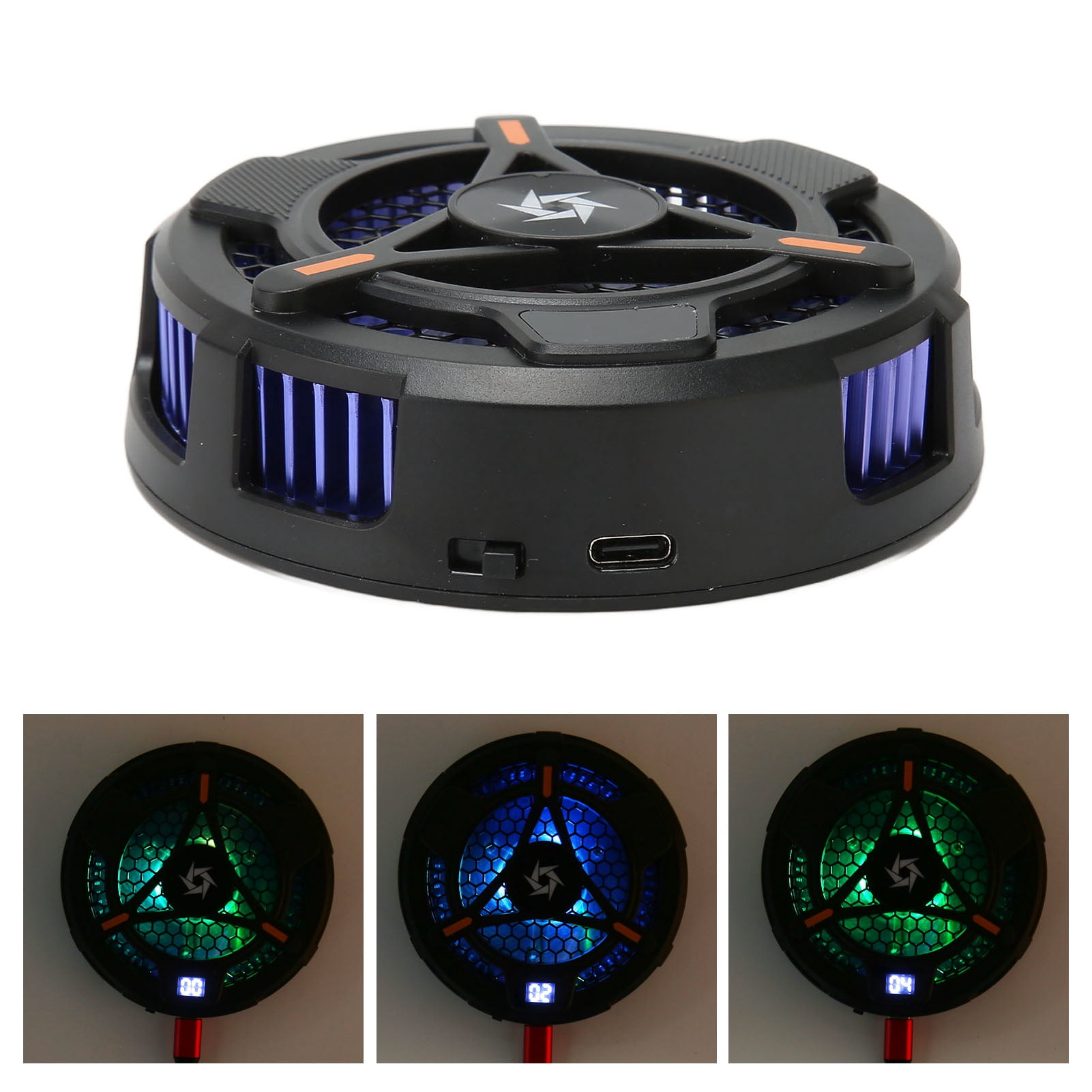 Tablet Cooler for Magnetic Phone Cooling Fan Magnetic Tablet Cooler for IOS Tablet Two Levels Adjustable Efficient Cooling Type C Interface Universal Phone Cooler