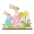 thumbnail image 2 of Tdxkok Figurine de Lapin de Pâques Décor Pâques Extérieur Intérieur Décor, 2 of 7