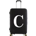 thumbnail image 4 of Funda de equipaje unisex de 18 a 32 pulgadas con diseño de letras blancas a la moda, maleta con ruedas, bolsas antipolvo elásticas, accesorios de viaje, 4 of 5