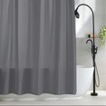 thumbnail image 3 of Shower Curtains for Bathroom-72"x72",Pure Color Light Gray Waterproof Bath Curtain Grommet Shower Curtain Set with Hooks, 3 of 9