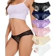 thumbnail image 2 of Sunm Boutique Lace Panties Seamless Underwear for Women Plus Size Cheeky Panties for Women Hipster 6 Pack, 2 of 7
